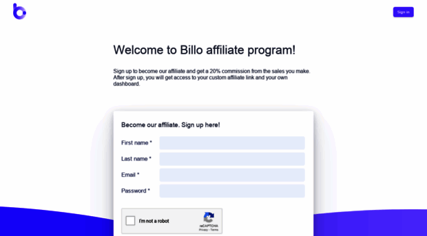 billo.tapfiliate.com