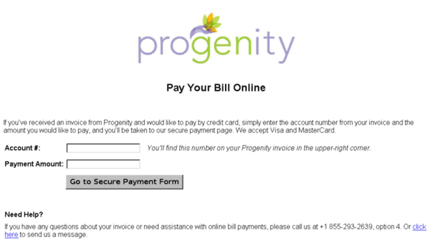 progenity bill pay