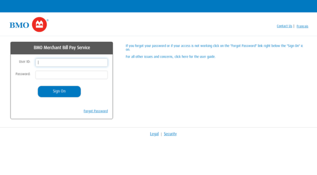 bmo merchant bill pay service