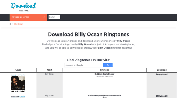 billyocean.download-ringtone.com