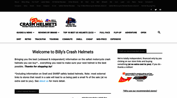 billyscrashhelmets.com