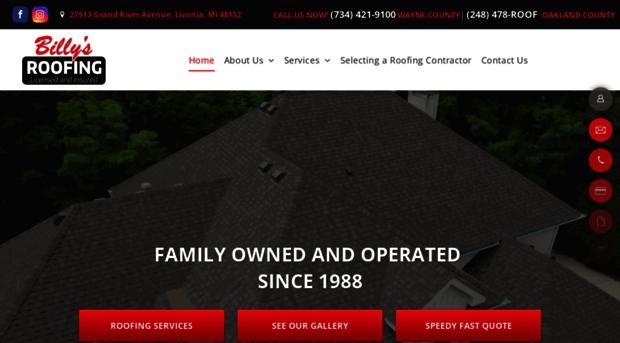 billysroofing.com