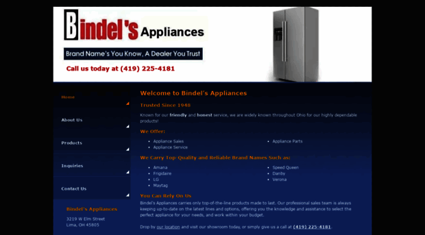 bindelsappliances.com