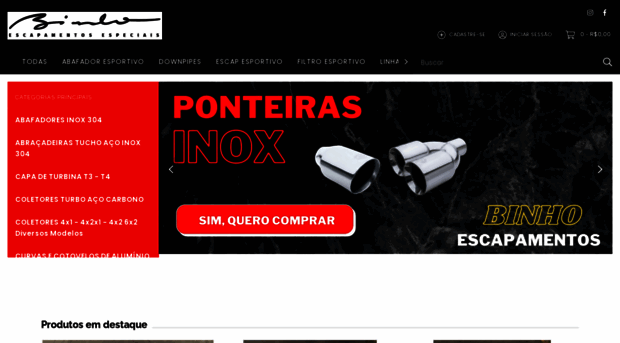 binhoescapamentos.com.br