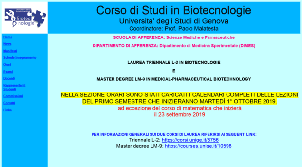 biotecnologie.unige.it