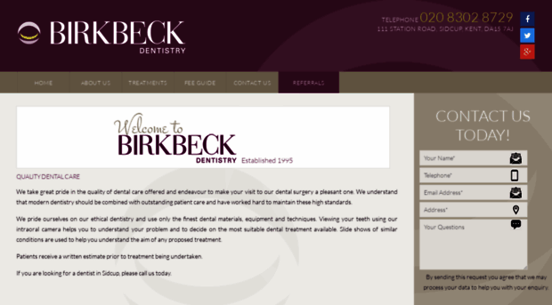 birkbeckdentistry.co.uk