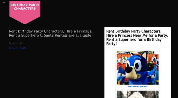 birthday-party-characters.com
