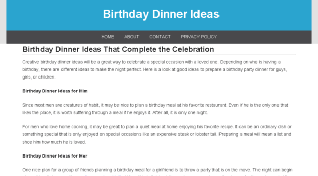 birthdaydinnerideas.net