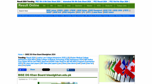 bisedgkhan.result2018.pk