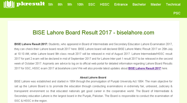 biselahore.pkresult.com