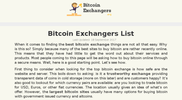 bitcoinexchangers.org