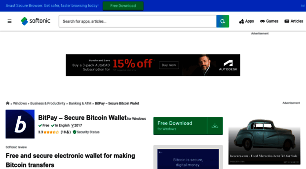 bitpay-secure-bitcoin-wallet.en.softonic.com