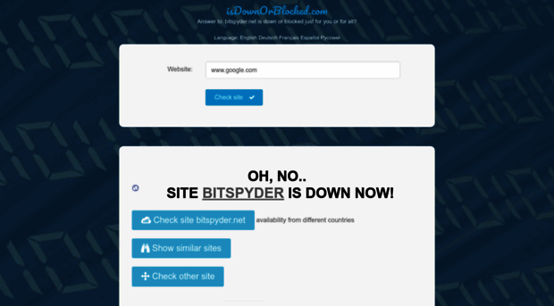 bitspyder.net.isdownorblocked.com