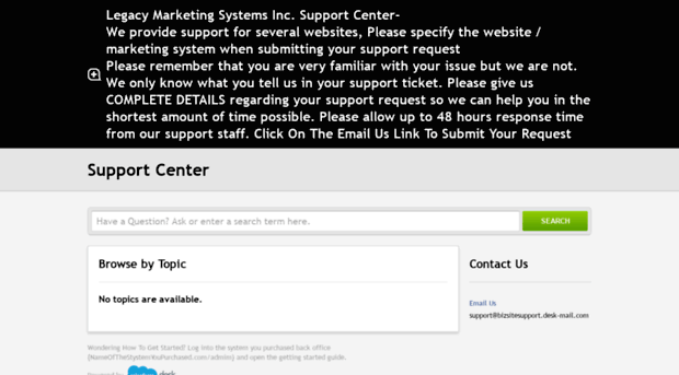 bizsitesupport.desk.com