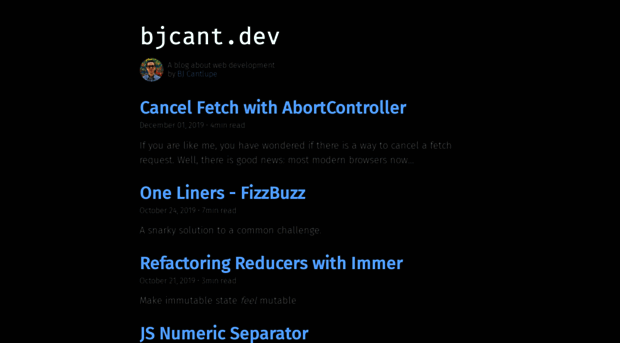 bjcant.dev