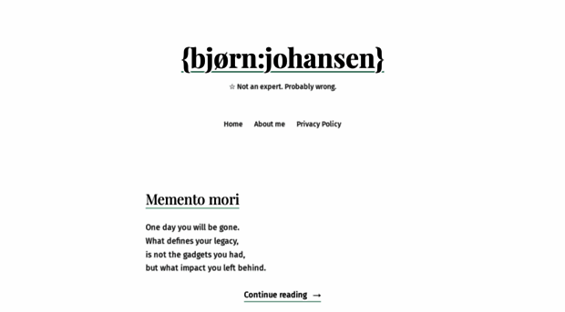 bjornjohansen.no