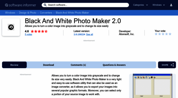 black-and-white-photo-maker.software.informer.com