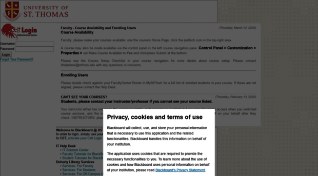 blackboard.stthom.edu