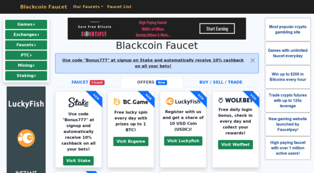 blackcoinfaucet.com