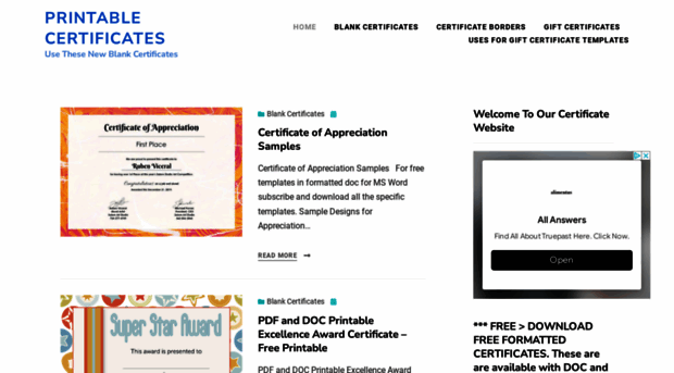 blankcertificates.net