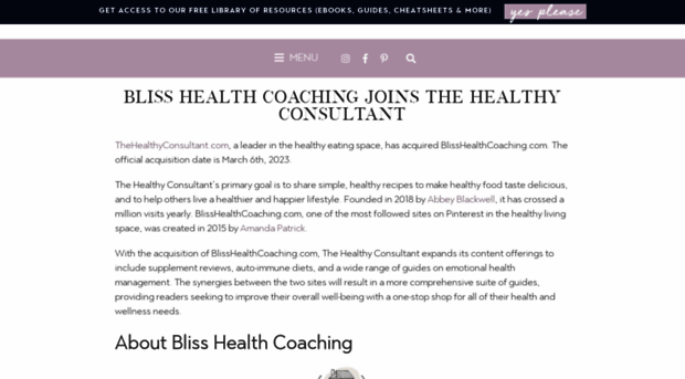 blisshealthcoaching.com