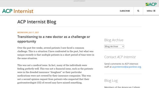 blog.acpinternist.org