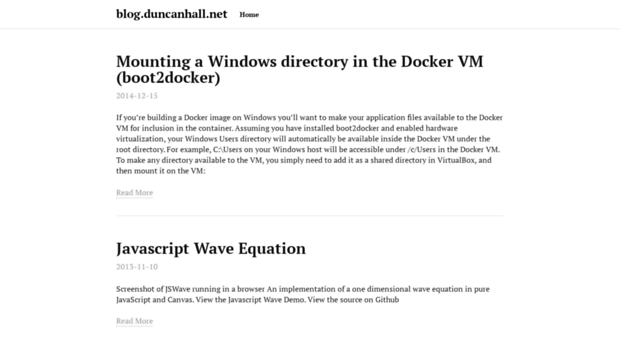 blog.duncanhall.net
