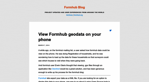 blog.formhub.org