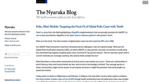 blog.nyaruka.com