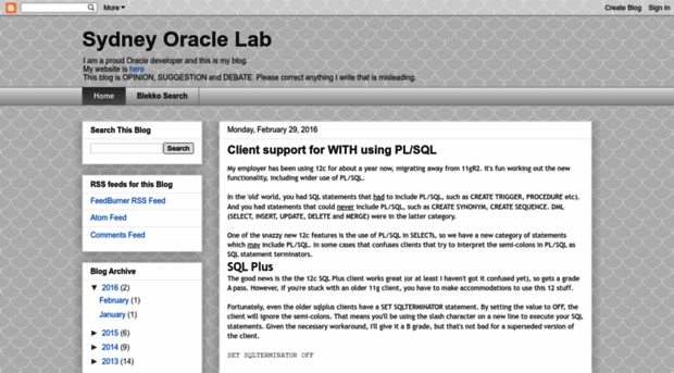 blog.sydoracle.com