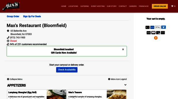 bloomfield.ordermaxsrestaurantusa.com