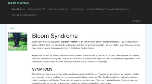 bloomsyndrome.org