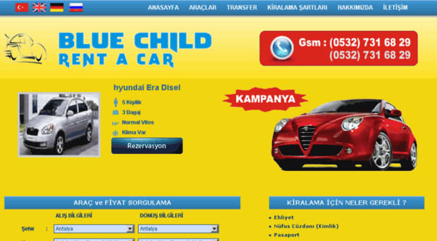 bluechildrentacar.com