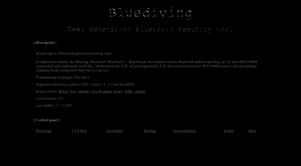 bluediving.sourceforge.net