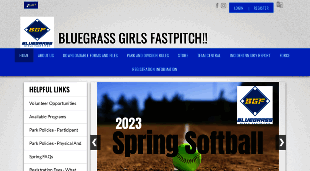 bluegrassgirlsfastpitch.com