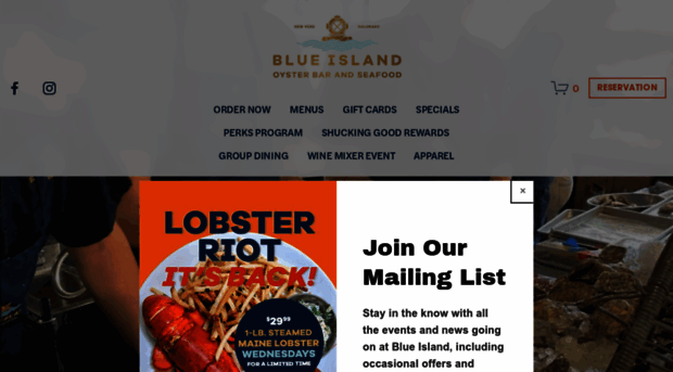 blueislandoysterbar.com