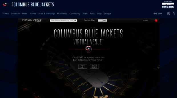 Columbus Blue Jackets Virtual Seating Chart