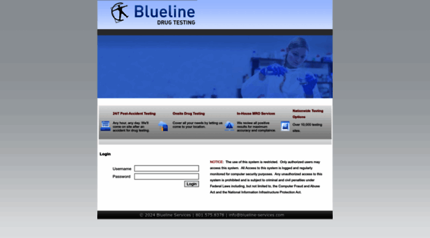 bluelinetestresults.com