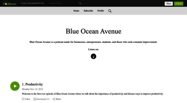 blueoceanavenue.podbean.com