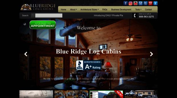 blueridgelogcabins.com