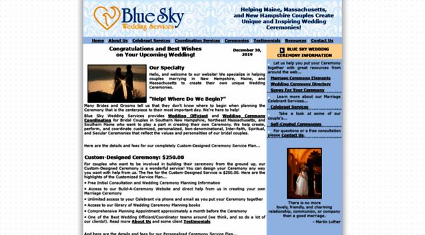 blueskyweddingservices.com