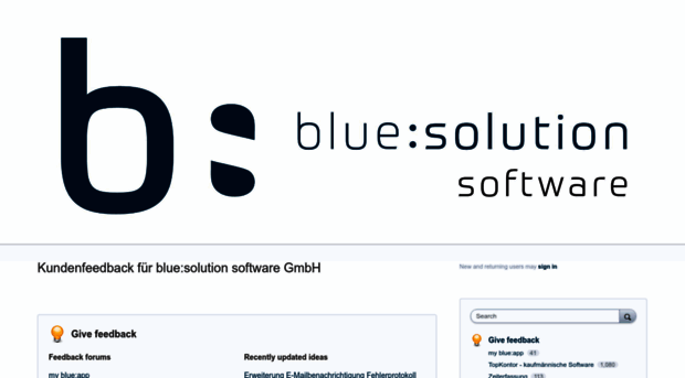 bluesolution.uservoice.com