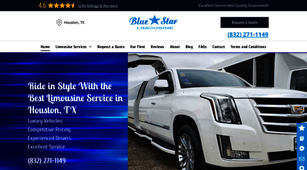 bluestarlimousinehouston.com