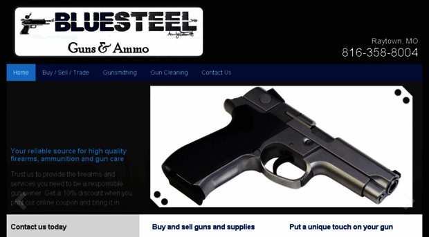 bluesteelgunsandammo.com