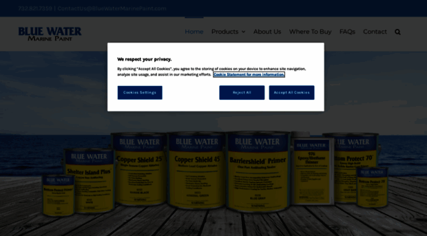 bluewatermarinepaint.com