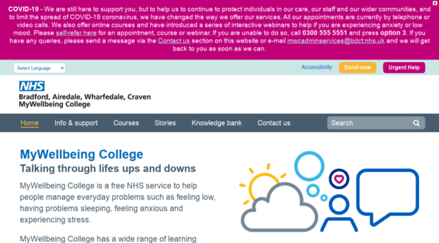 bmywellbeingcollege.nhs.uk