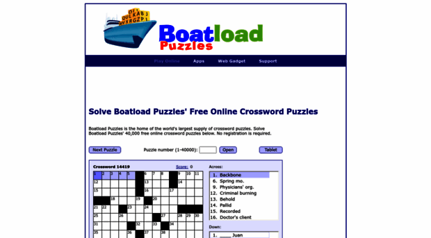 boatloadpuzzles com Free Online Crossword Puzzles Boatload Puzzles