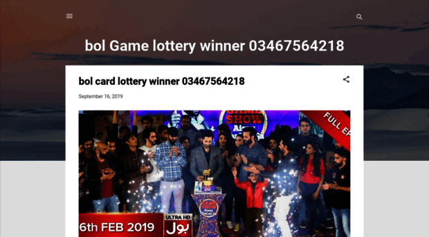 bolcardlotterywinner2019.blogspot.com