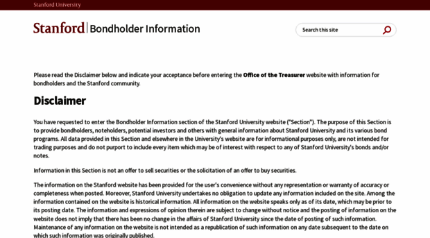 bondholder-information.stanford.edu