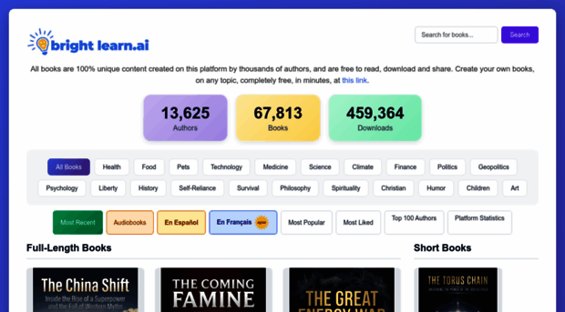 books.brightlearn.ai - AI Book Creator Engine & Free ... - Book S ...